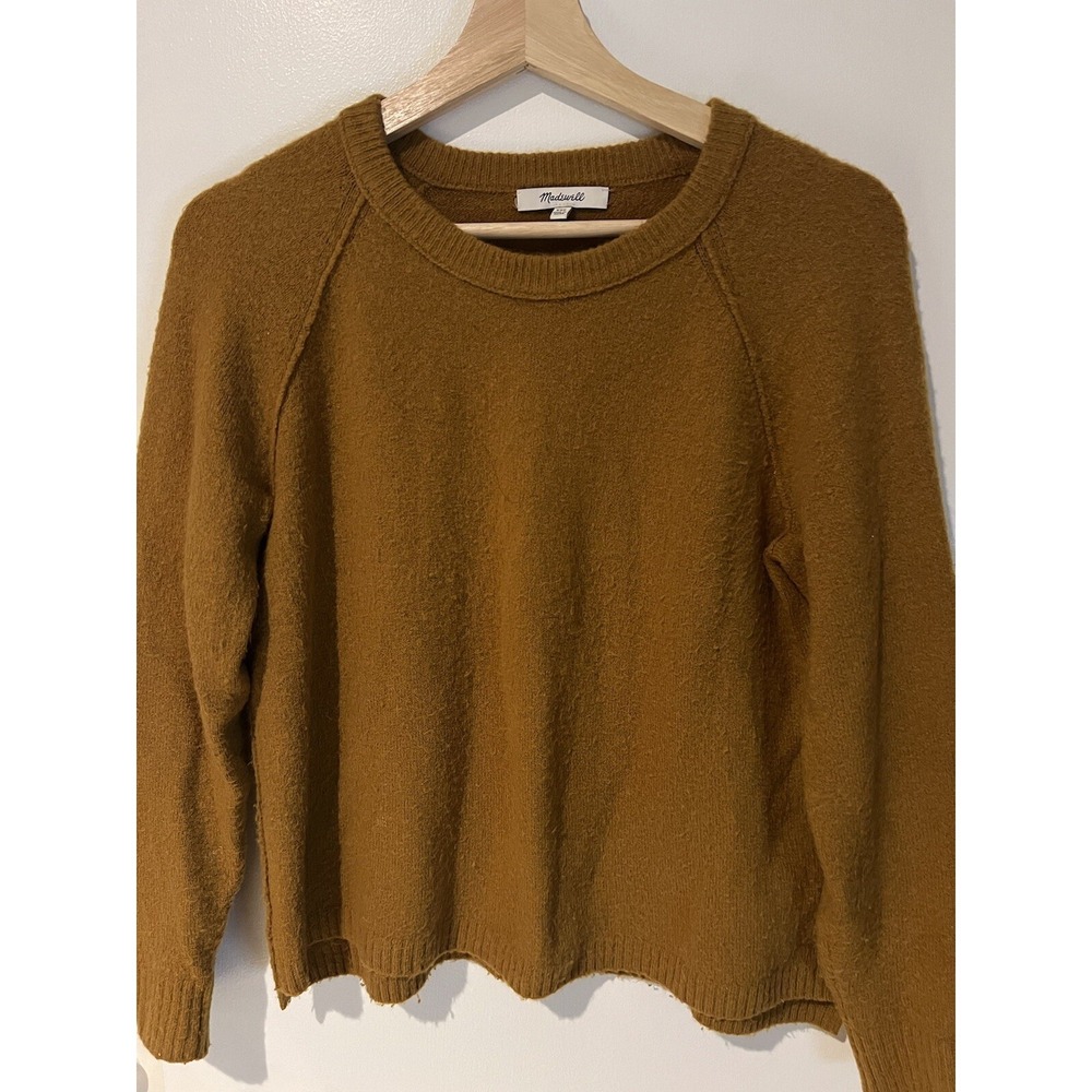 Madewell Rust Orange Wool Alpaca Blend‎ Knit Sweater Women's Size XXS Oversized